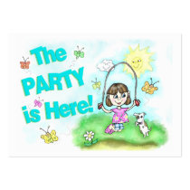 Summer Party Invitations on Business Cards