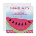 Summer Party Picnic Watermelon 5x5 custom invitations
