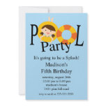 Summer POOL Party Birthday Invitation