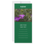 summer purple garden flowers customized rack card
