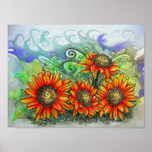 Summer Rain , Vivid Colour Print