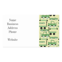 Summer Retro Wheels Scooters Cars Wagons Trucks Business Card