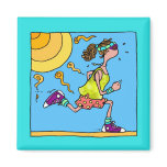 summer runner (woman) refrigerator magnets