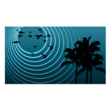 summer scene business card template