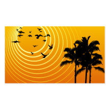 summer scene business card templates