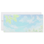 summer scene wedding doves light rack card template