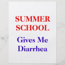 Summer School Diarrhoea Personalized Flyer