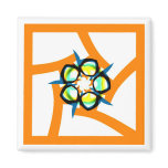 Summer Star - Orange Fridge Magnets