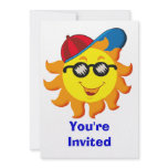 Summer Sun in Ballcap & Sunglasses Personalized Invitation