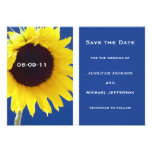 Summer Sunflower Save the Date Invitation
