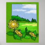 Summer Sunflowers posters