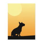 Summer Sunset Bull Terrier postcards