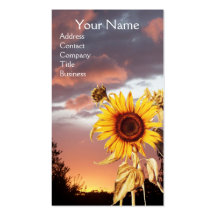 SUMMER SUNSET MONOGRAM BUSINESS CARD TEMPLATE
