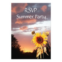 SUMMER SUNSET PARTY RSVP PERSONALISED ANNOUNCEMENT