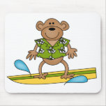 Summer Surfer Monkey mousepads