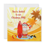 Summer Surfing Santa invitations
