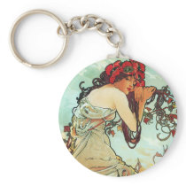Summer, The Seasons, Mucha Keychain