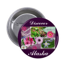 Summer Time In Alaska Pinback Button