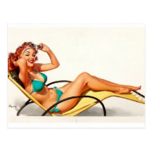Summer Time Pin-Up Post Cards