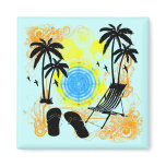Summer Vacation Fridge Magnet