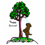 Summer Water Fun Chocolate Labrador Cartoon t-shirts