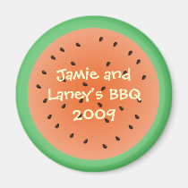 Summer watermelon circle magnet party favour magnets