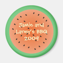 Summer watermelon circle magnet party favour