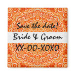 Summer Wedding Orange Batik Fractal magnets