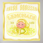 Summer Yellow Lemonade Art Poster posters