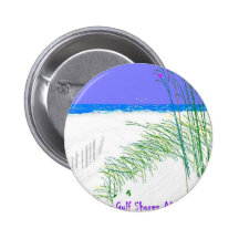 Summers at Gulf Shores Pinback Button