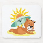 Summertime Beach Fun Bear Mouse Mats