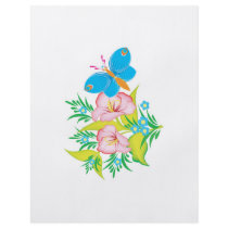 summertime butterfly floral design flyer