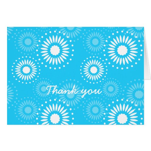 Summertime Light Blue Thank You Card