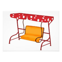 Summertime Patio Glider Seating Personalized Announcements