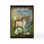 Summoning Old Friends, Ghost Cat Art Greeting Card