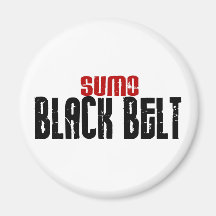 Sumo Black Belt Karate Fridge Magnet