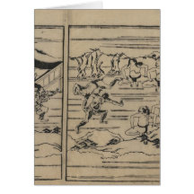 Sumo circa 1600s Japan Greeting Card