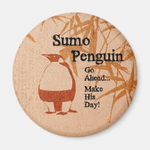 Sumo Penguin Refrigerator Magnets