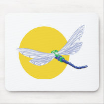 sun and dragonfly design mouse mats
