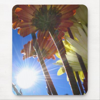 Sun and Flowers Mousepad by thehatch