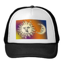 Sun and Moon Colourful Mesh Hats