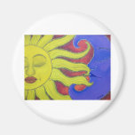 Sun and Moon Fridge Magnet