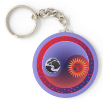Sun and Moon in Balance Keychain