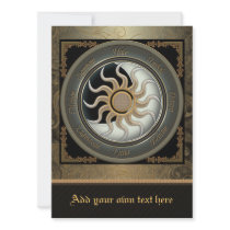 Sun and Moon Pagan Wheel X-Large Invitation