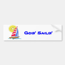 Sun and Sails Bumper Sticker