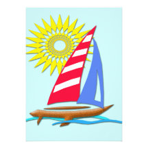 Sun and Sails Personalized Invitations