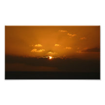 Sun Behind Clouds Photography Print