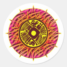 Sun Bird 3 Round Sticker