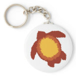Sun burst Amber sea turtle key chain keychains