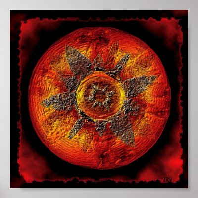 sun circle poster by jzombie